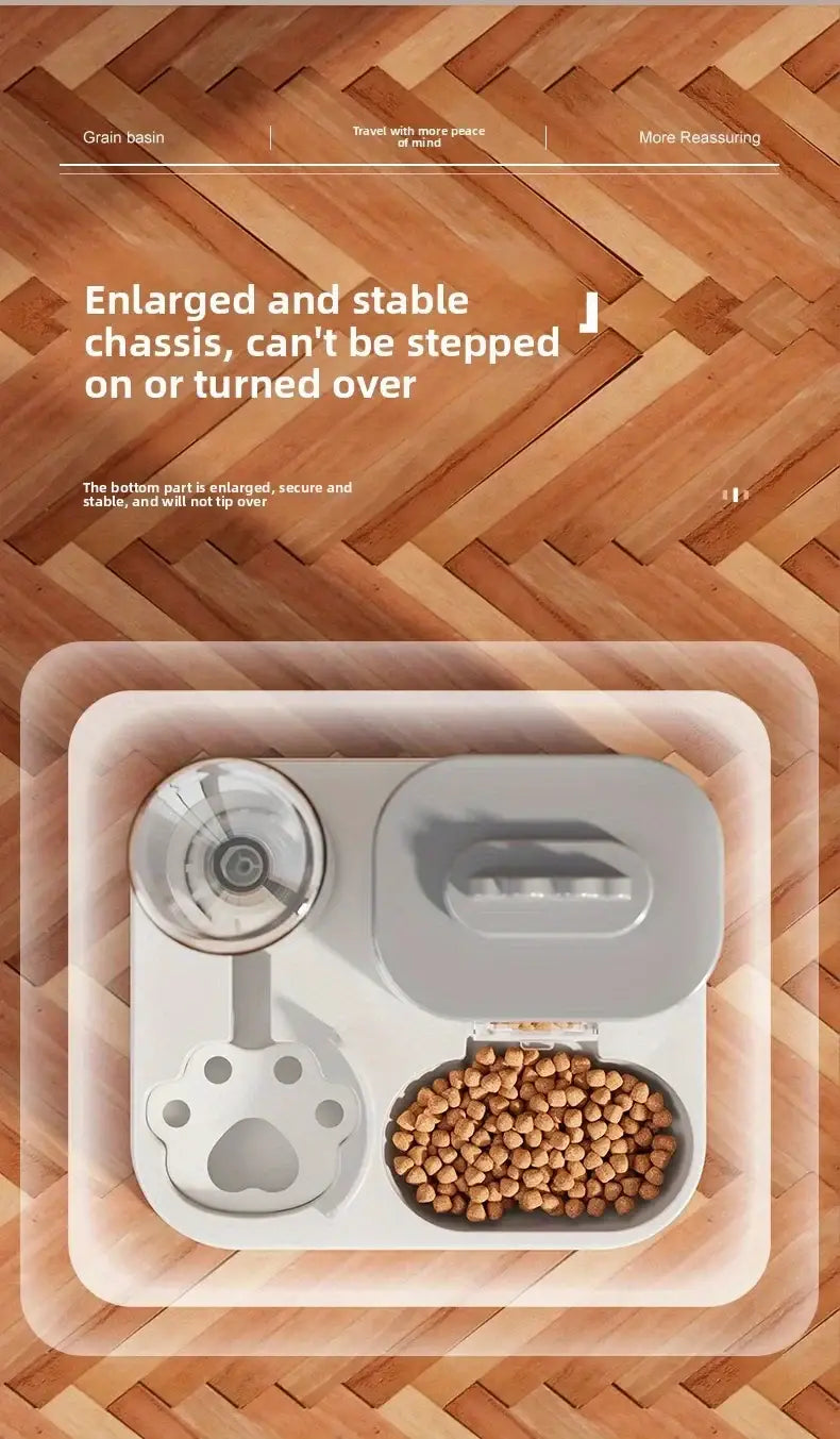 Large Capacity Pet Automatic Feeders and Water Dispensers Suitable for Cats and Dogs.