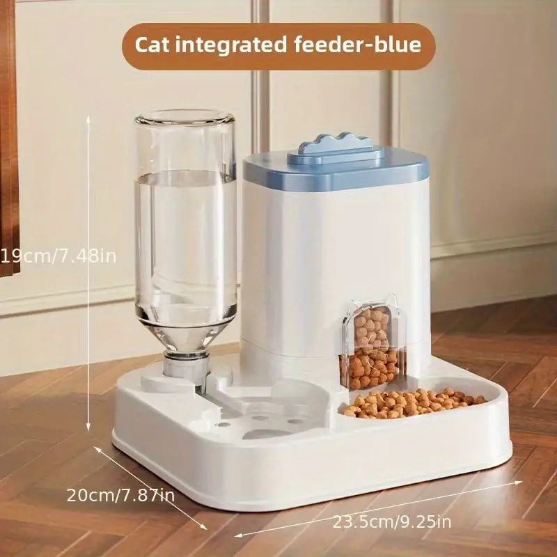 Large Capacity Pet Automatic Feeders and Water Dispensers Suitable for Cats and Dogs. - Blue