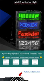 LED Dog Collar DIY ID LED Tag Nameplate Night Glowing Pet Collars Adjustable Safety Puppy Collar for Small Medium Large