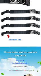 LED Dog Collar DIY ID LED Tag Nameplate Night Glowing Pet Collars Adjustable Safety Puppy Collar for Small Medium Large