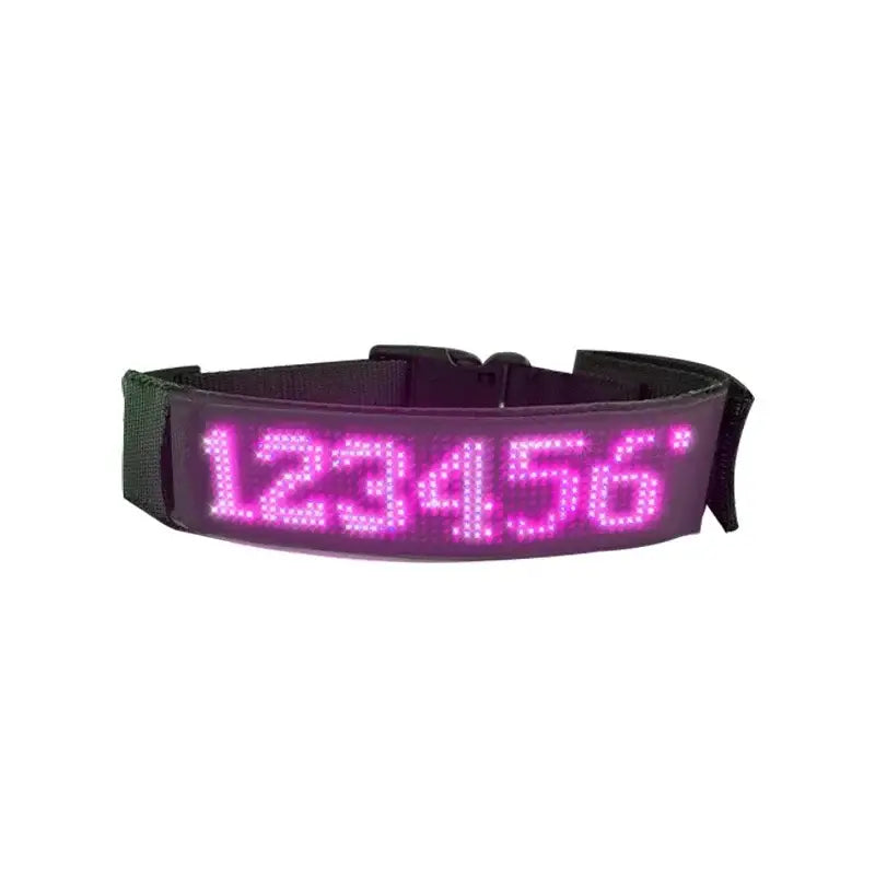 LED Dog Collar DIY ID LED Tag Nameplate Night Glowing Pet Collars Adjustable Safety Puppy Collar for Small Medium Large