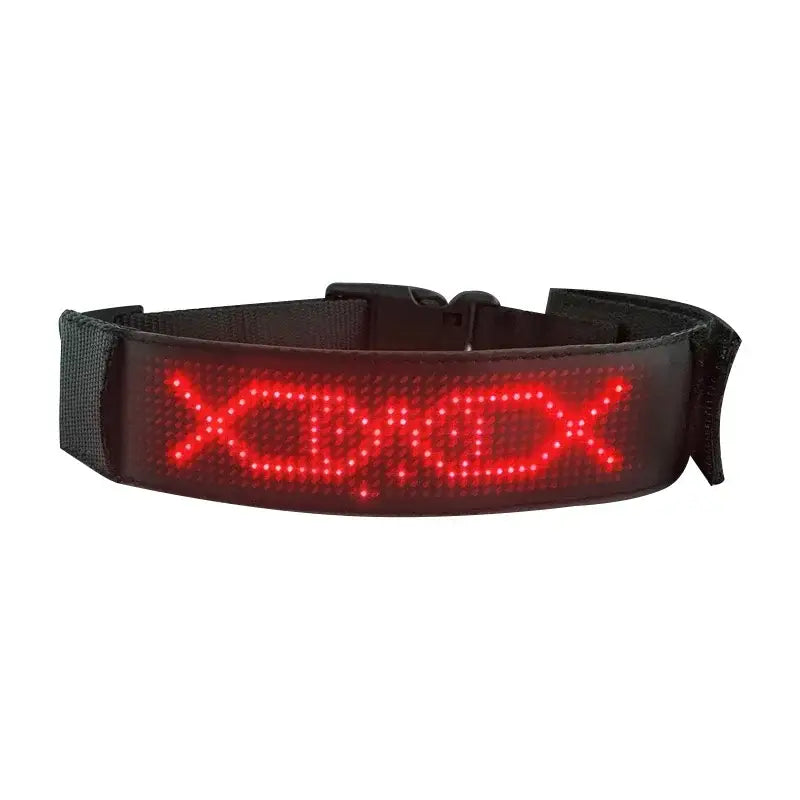 LED Dog Collar DIY ID LED Tag Nameplate Night Glowing Pet Collars Adjustable Safety Puppy Collar for Small Medium Large