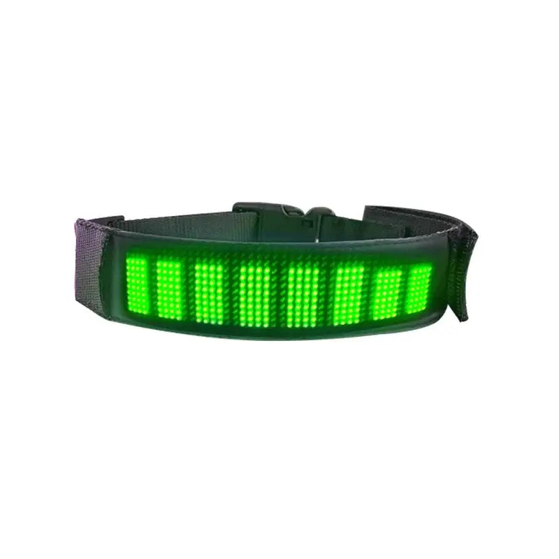LED Dog Collar DIY ID LED Tag Nameplate Night Glowing Pet Collars Adjustable Safety Puppy Collar for Small Medium Large