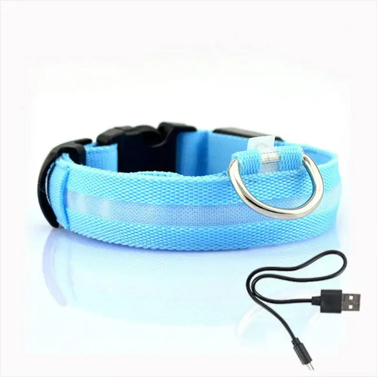 Led Dog Collar Light Anti-lost Collar For Dogs Puppies Night Luminous Supplies Pet Products Accessories USB