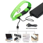 LED Glowing Dog Collar Adjustable Flashing Rechargea Luminous Collar Night Anti-Lost Dog Light HarnessFor Small Dog Pet