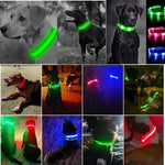 LED Glowing Dog Collar Adjustable Flashing Rechargea Luminous Collar Night Anti-Lost Dog Light HarnessFor Small Dog Pet