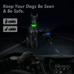 LED Glowing Dog Collar Adjustable Flashing Rechargea Luminous Collar Night Anti-Lost Dog Light HarnessFor Small Dog Pet