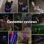 LED Glowing Dog Collar Adjustable Flashing Rechargea Luminous Collar Night Anti-Lost Dog Light HarnessFor Small Dog Pet