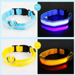 LED Glowing Dog Collar Adjustable Flashing Rechargea Luminous Collar Night Anti-Lost Dog Light HarnessFor Small Dog Pet