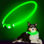 LED Light Dog Collar USB Charging Luminous Anti-Lost Necklace for Large Medium Small Dogs Pet Safety Accessory