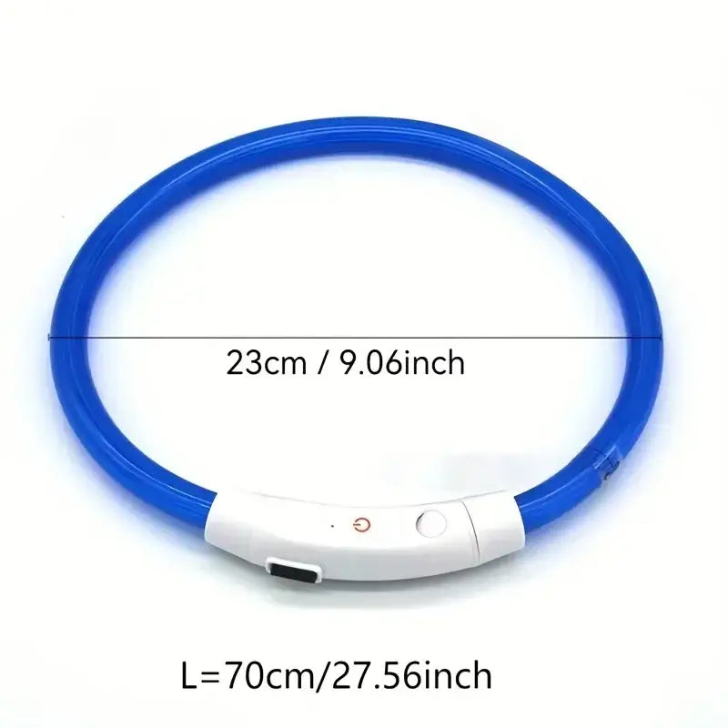 LED Light Dog Collar USB Charging Luminous Anti-Lost Necklace for Large Medium Small Dogs Pet Safety Accessory