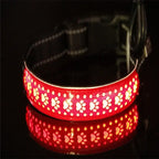 LED Lights Dog Pets Collars Adjustable Polyester Glow In Night Pet Dog Cat Puppy Safe Luminous Flashing Necklace - 003