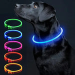 Led Luminous Dog Collar Light USB Charging Necklace Flashing DIY Glowing Safety Anti Lost Cat Dogs Collar Accessories