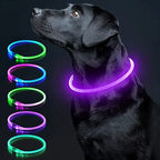 Led Luminous Dog Collar Light USB Charging Necklace Flashing DIY Glowing Safety Anti Lost Cat Dogs Collar Accessories