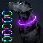 Led Luminous Dog Collar Light USB Charging Necklace Flashing DIY Glowing Safety Anti Lost Cat Dogs Collar Accessories
