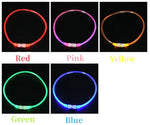 Led Luminous Dog Collar Light USB Charging Necklace Flashing DIY Glowing Safety Anti Lost Cat Dogs Collar Accessories