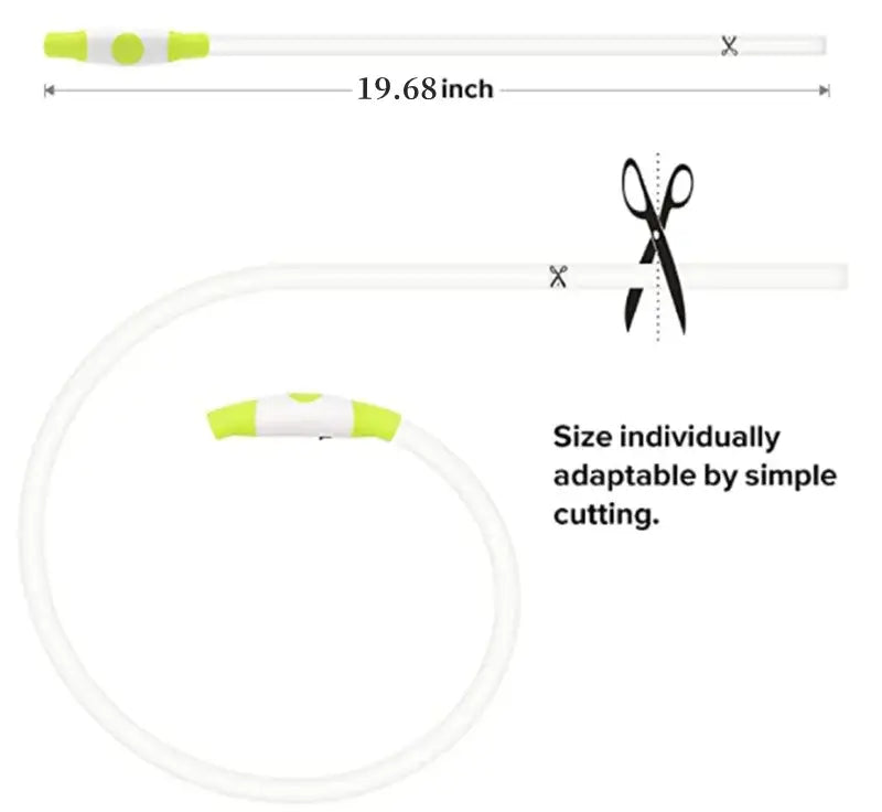 Led Luminous Dog Collar Light USB Charging Necklace Flashing DIY Glowing Safety Anti Lost Cat Dogs Collar Accessories