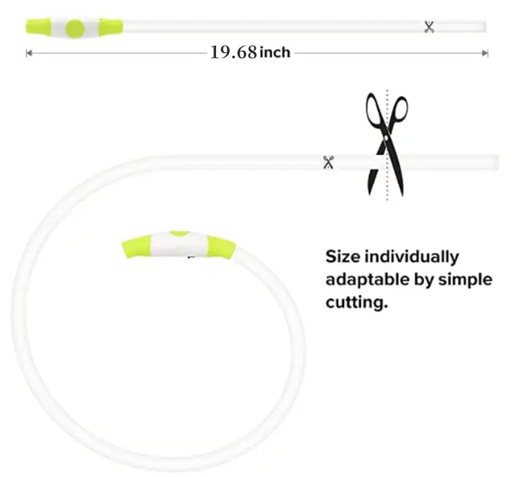 Led Luminous Dog Collar Light USB Charging Necklace Flashing DIY Glowing Safety Anti Lost Cat Dogs Collar Accessories