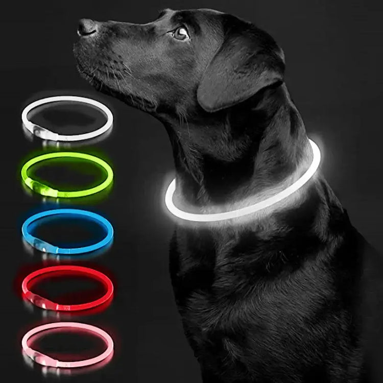 Led Luminous Dog Collar Light USB Charging Necklace Flashing DIY Glowing Safety Anti Lost Cat Dogs Collar Accessories