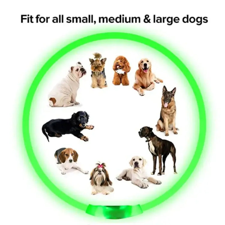 Led Luminous Dog Collar Light USB Charging Necklace Flashing DIY Glowing Safety Anti Lost Cat Dogs Collar Accessories