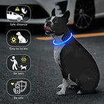 Led Luminous Dog Collar Light USB Charging Necklace Flashing DIY Glowing Safety Anti Lost Cat Dogs Collar Accessories