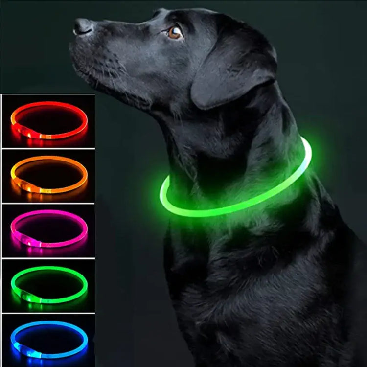 Led Luminous Dog Collar Light USB Charging Necklace Flashing DIY Glowing Safety Anti Lost Cat Dogs Collar Accessories