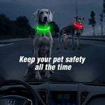 Led Luminous Dog Collar Light USB Charging Necklace Flashing DIY Glowing Safety Anti Lost Cat Dogs Collar Accessories