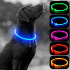 Led Luminous Dog Collar Light USB Charging Necklace Flashing DIY Glowing Safety Anti Lost Cat Dogs Collar Accessories