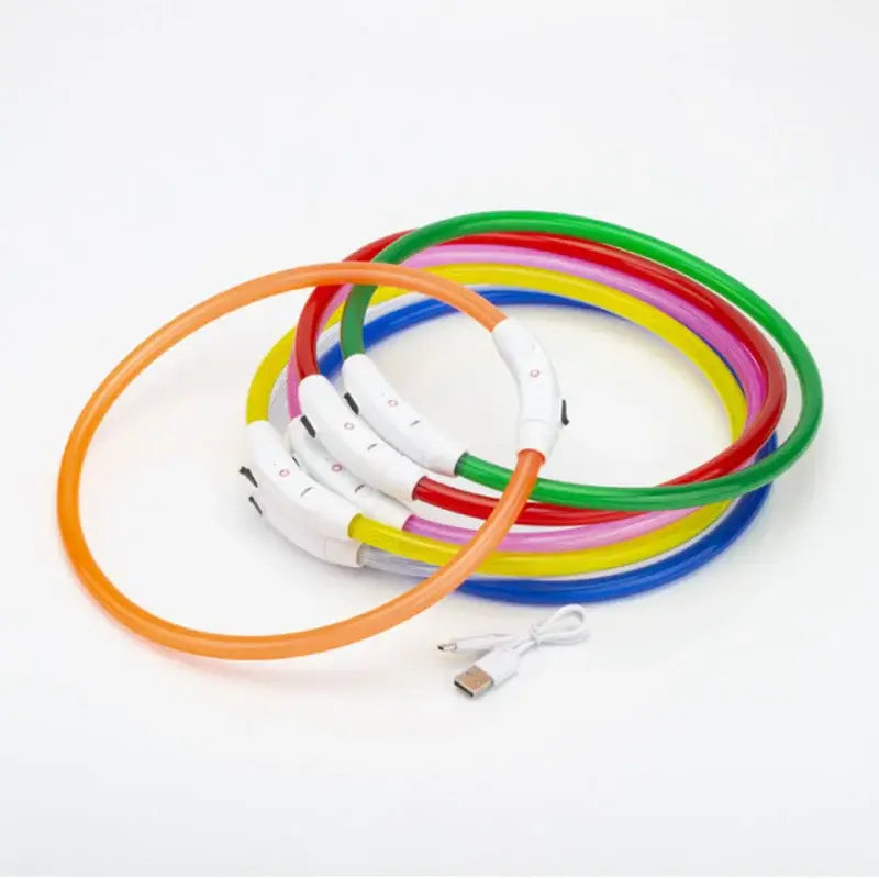 Led Usb Dog Collar Pet Dog Night Luminous Charge Collar Led Night Safety Flashing Glow Dog Loss Prevention Collar Pet