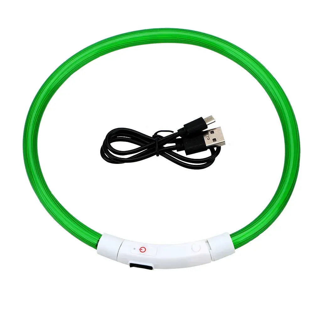 Led Usb Dog Collar Pet Dog Night Luminous Charge Collar Led Night Safety Flashing Glow Dog Loss Prevention Collar Pet
