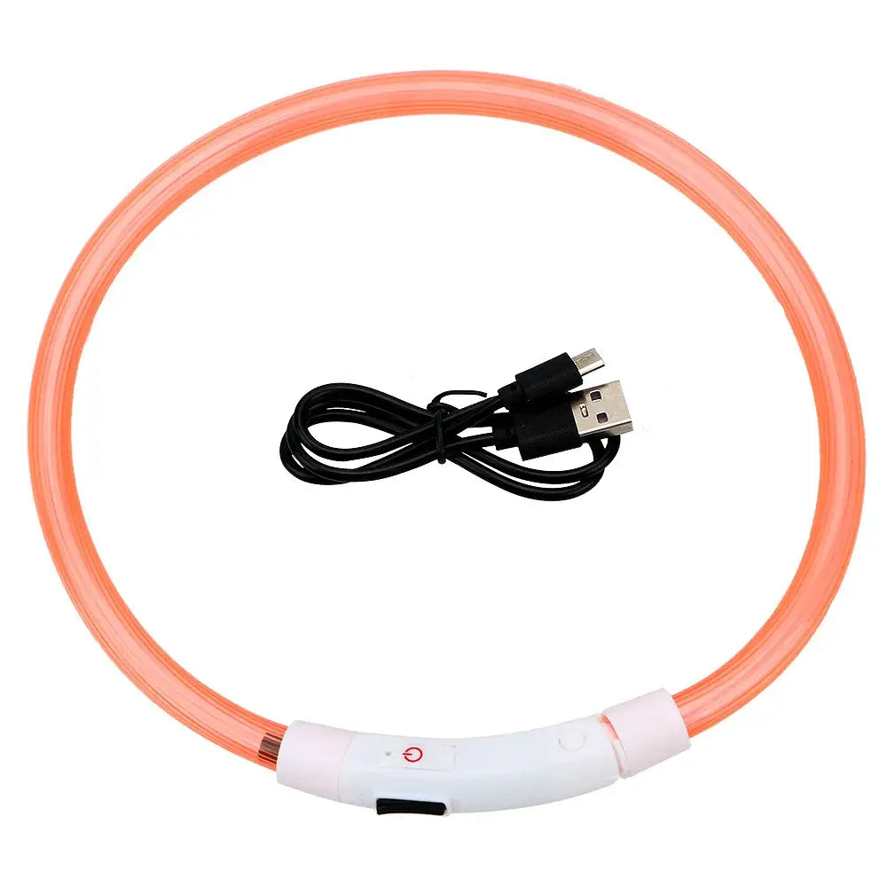 Led Usb Dog Collar Pet Dog Night Luminous Charge Collar Led Night Safety Flashing Glow Dog Loss Prevention Collar Pet