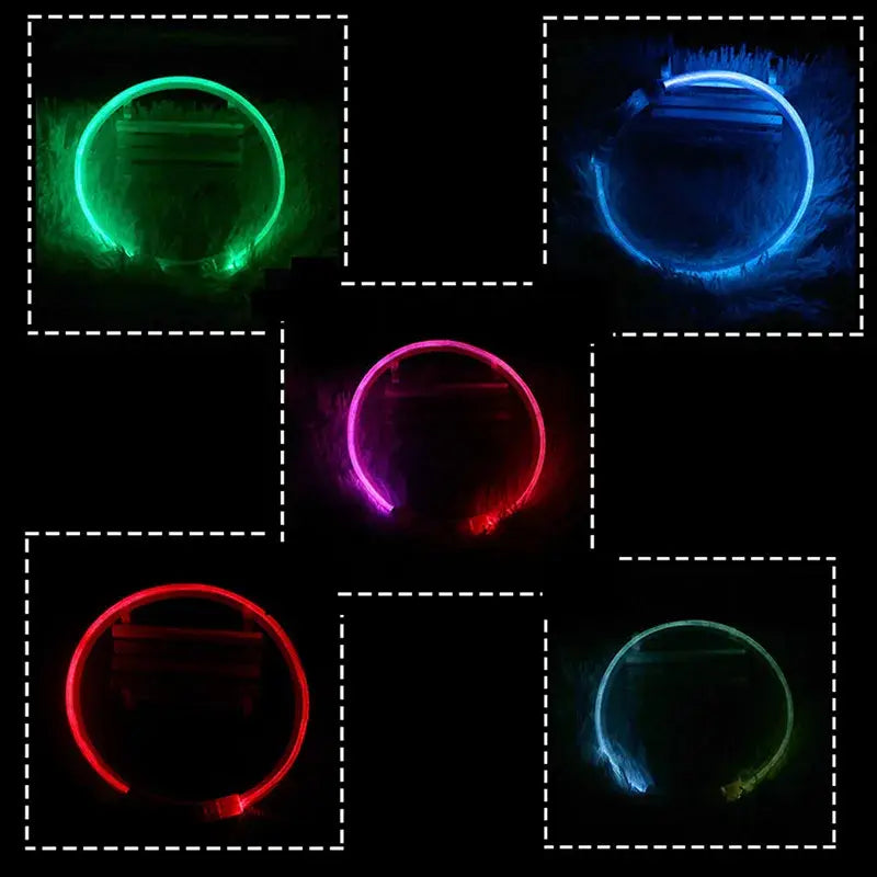 Led Usb Dog Collar Pet Dog Night Luminous Charge Collar Led Night Safety Flashing Glow Dog Loss Prevention Collar Pet
