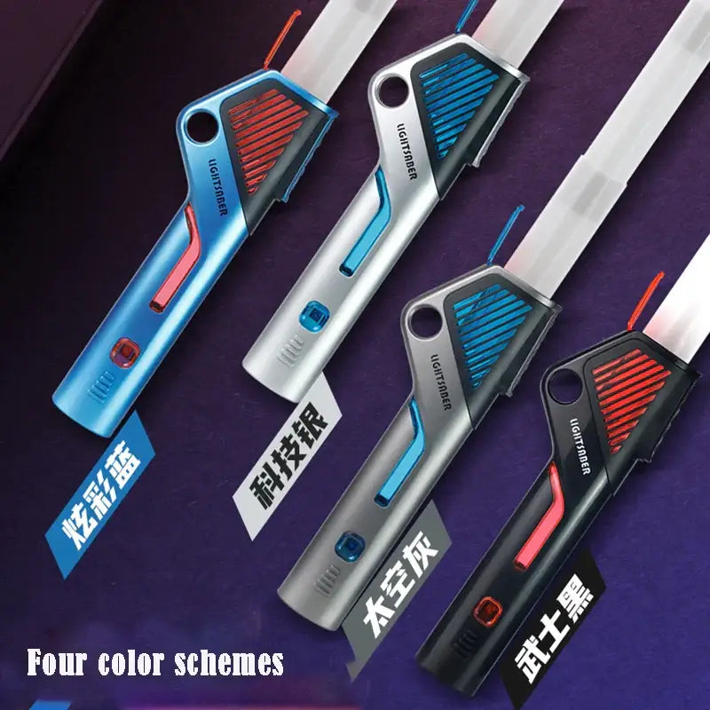Lightsaber Laser Sword Toy Retractable Finger Rotating 12 Color Change Luminous Soundfonts Force FX FOC Blaster Toys