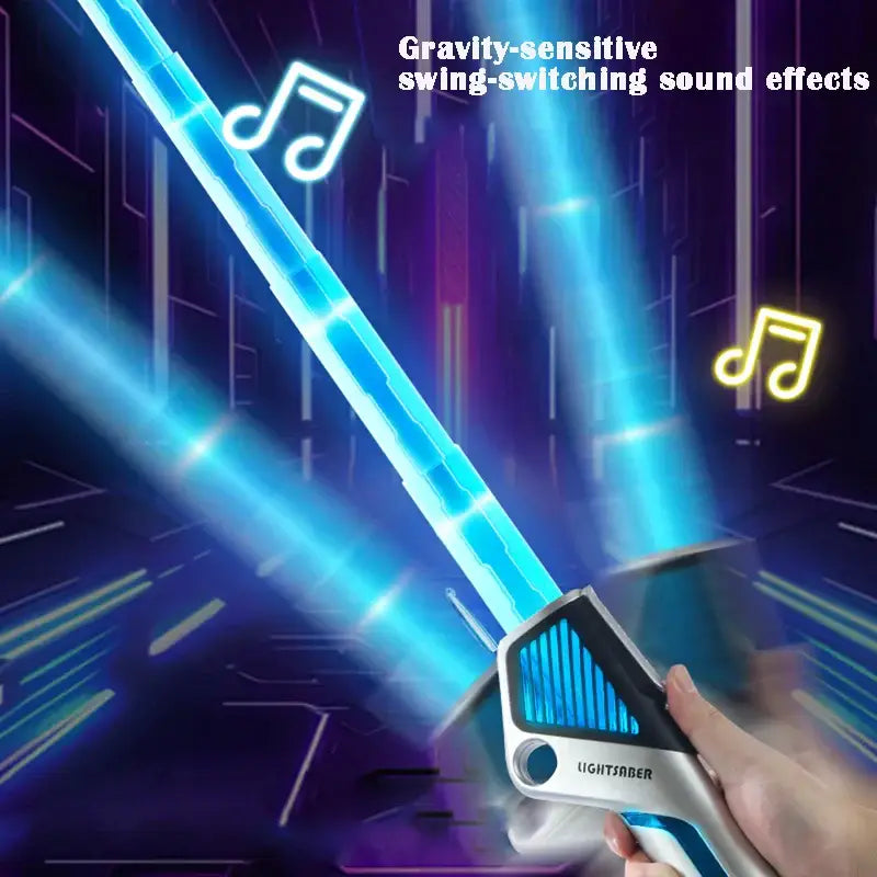 Lightsaber Laser Sword Toy Retractable Finger Rotating 12 Color Change Luminous Soundfonts Force FX FOC Blaster Toys
