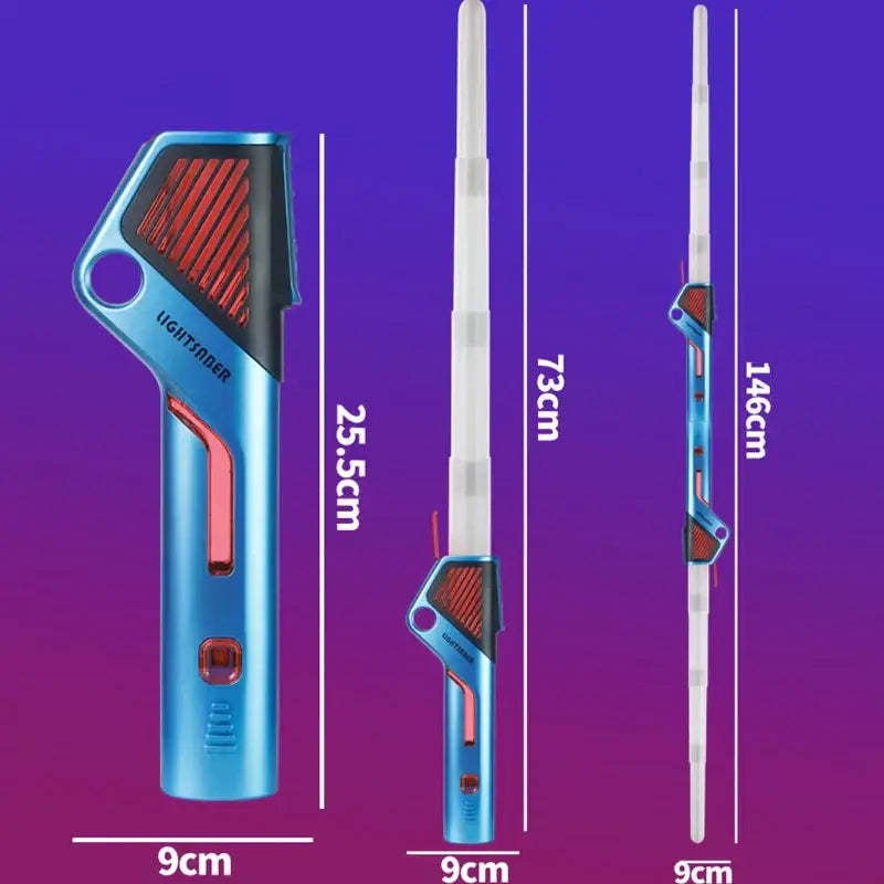 Lightsaber Laser Sword Toy Retractable Finger Rotating 12 Color Change Luminous Soundfonts Force FX FOC Blaster Toys
