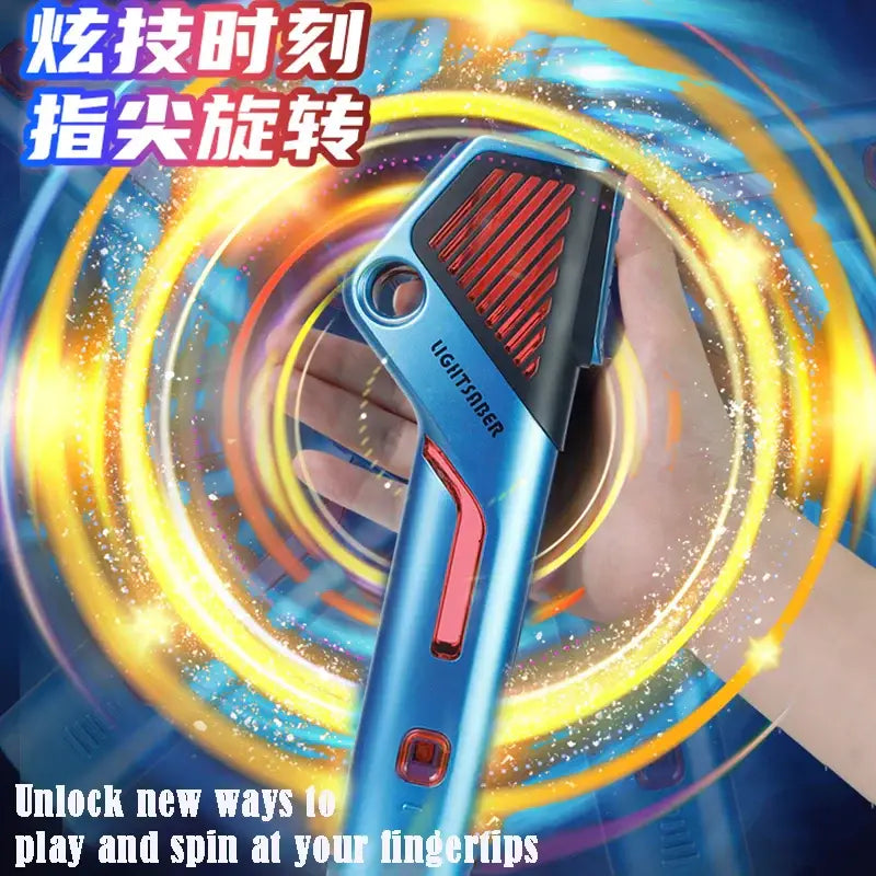 Lightsaber Laser Sword Toy Retractable Finger Rotating 12 Color Change Luminous Soundfonts Force FX FOC Blaster Toys