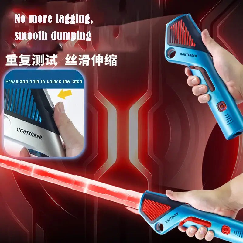 Lightsaber Laser Sword Toy Retractable Finger Rotating 12 Color Change Luminous Soundfonts Force FX FOC Blaster Toys