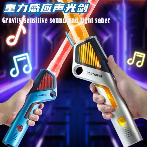 Lightsaber Laser Sword Toy Retractable Finger Rotating 12 Color Change Luminous Soundfonts Force FX FOC Blaster Toys