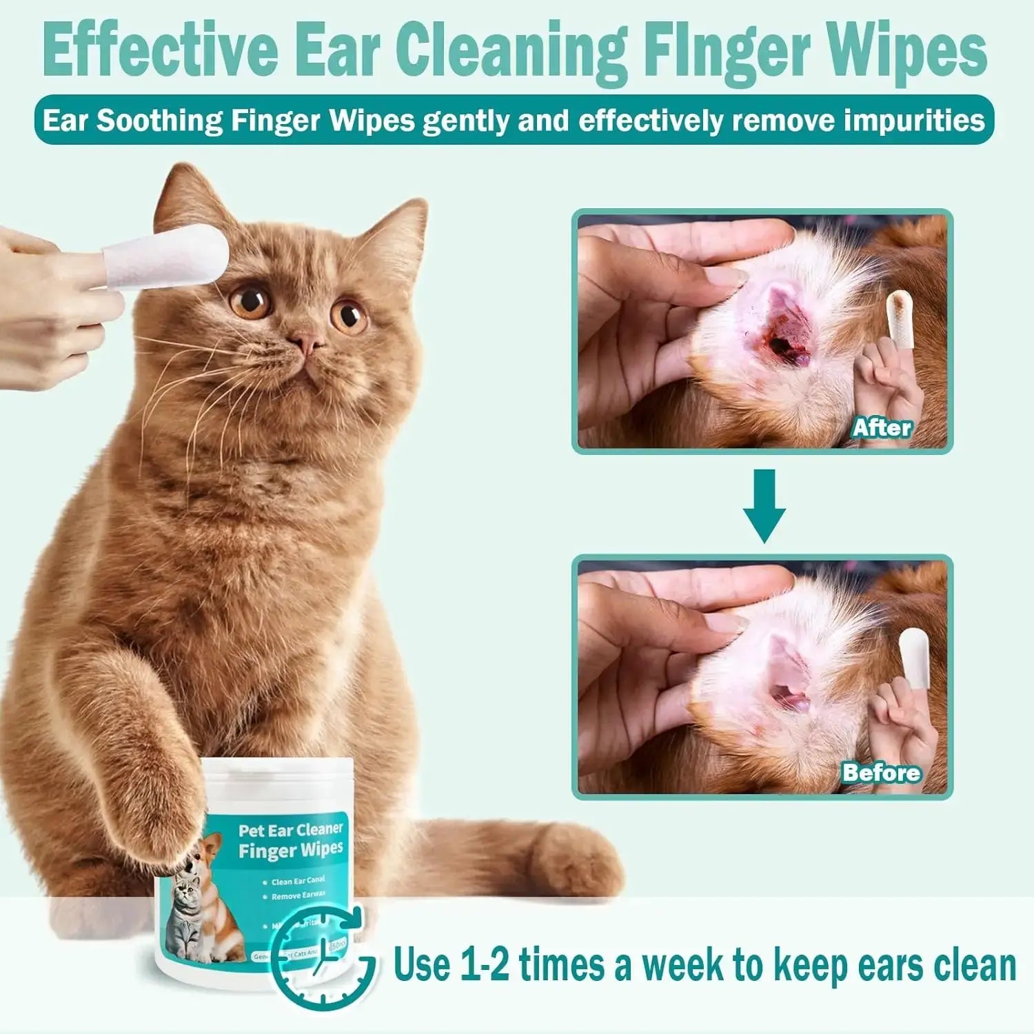 Lingettes douces pour les oreilles des animaux