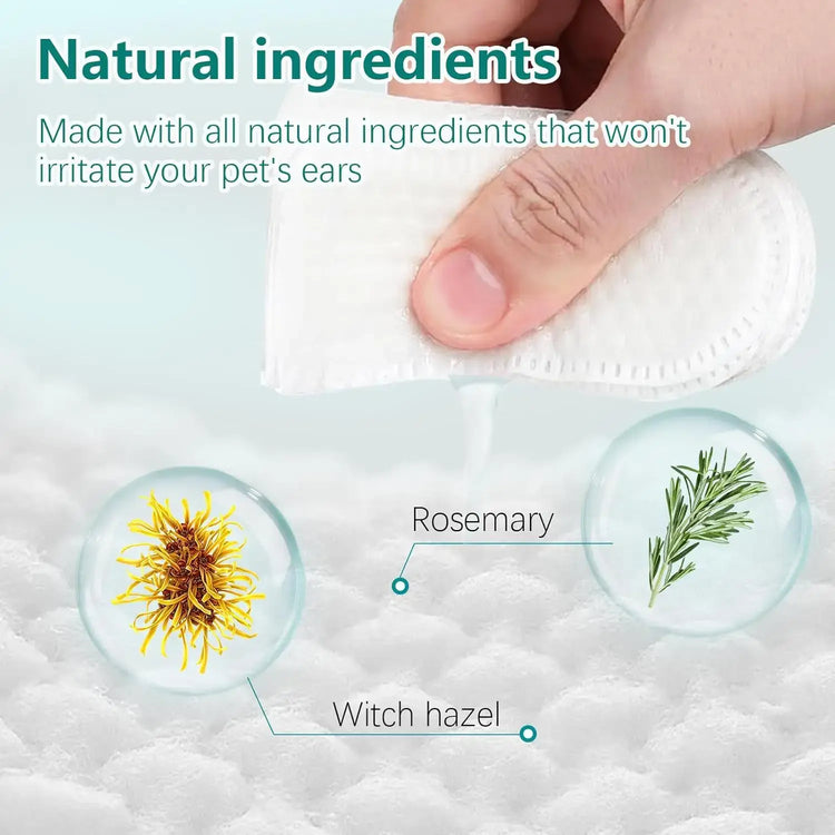 Lingettes douces pour les oreilles des animaux