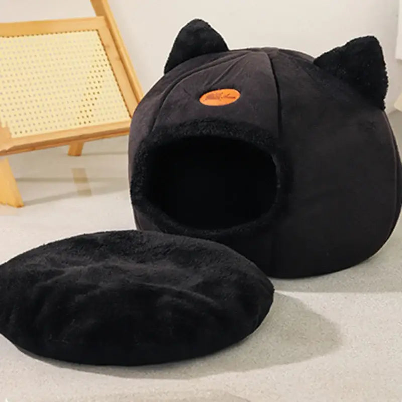 Lit chat hiver confortable – parfait pour se reposer et dormir
