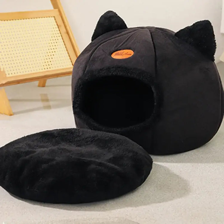 Lit chat hiver confortable – parfait pour se reposer et dormir