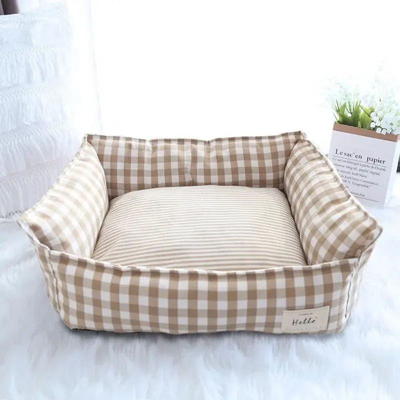 Lit chien chat confortable - Apricot / M 60X50X20CM