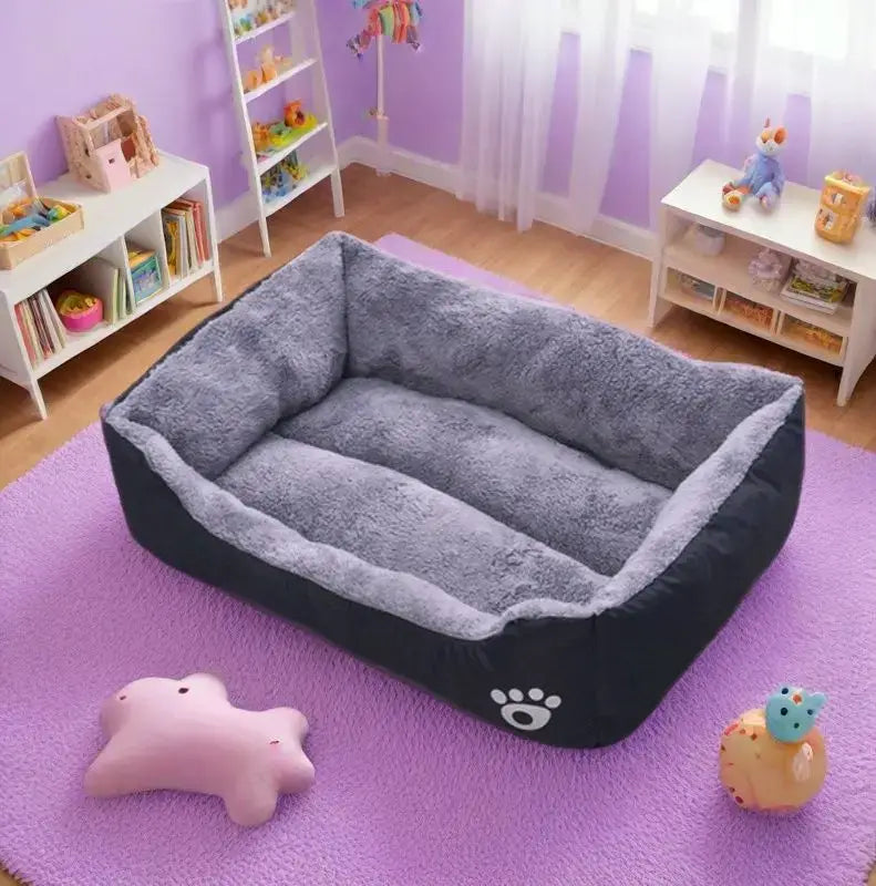 Lit chien peluche antidérapan