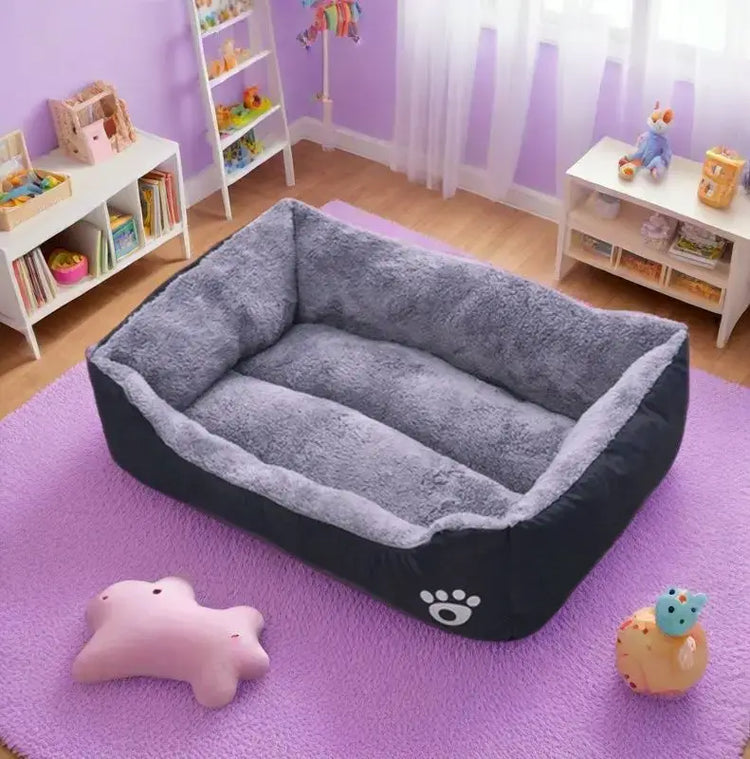 Lit chien peluche antidérapan