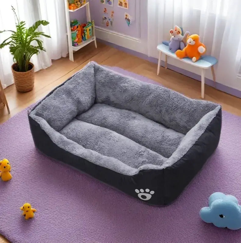 Lit chien peluche antidérapan