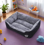 Lit chien peluche antidérapan
