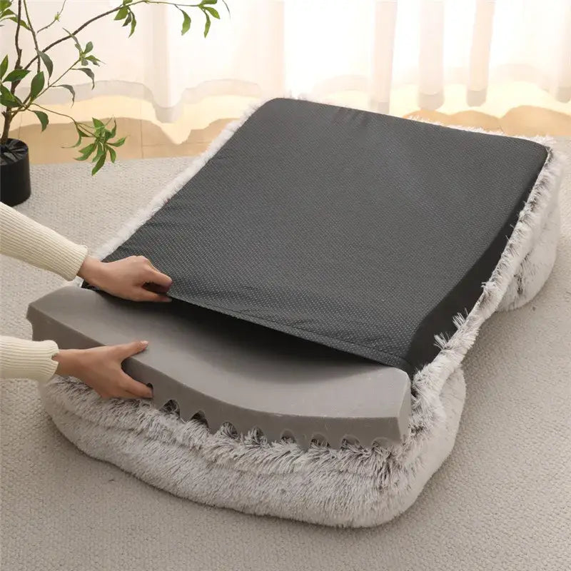 Lit de chien doux et confortable | Lit Peluche PawFrance