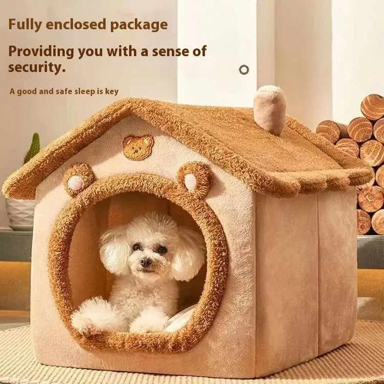 Lit de style niche pour chien - yellow / L