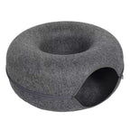 Lit donut pour chat en feutre doux – structure résistante
